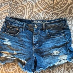 American eagle distressed jean shorts